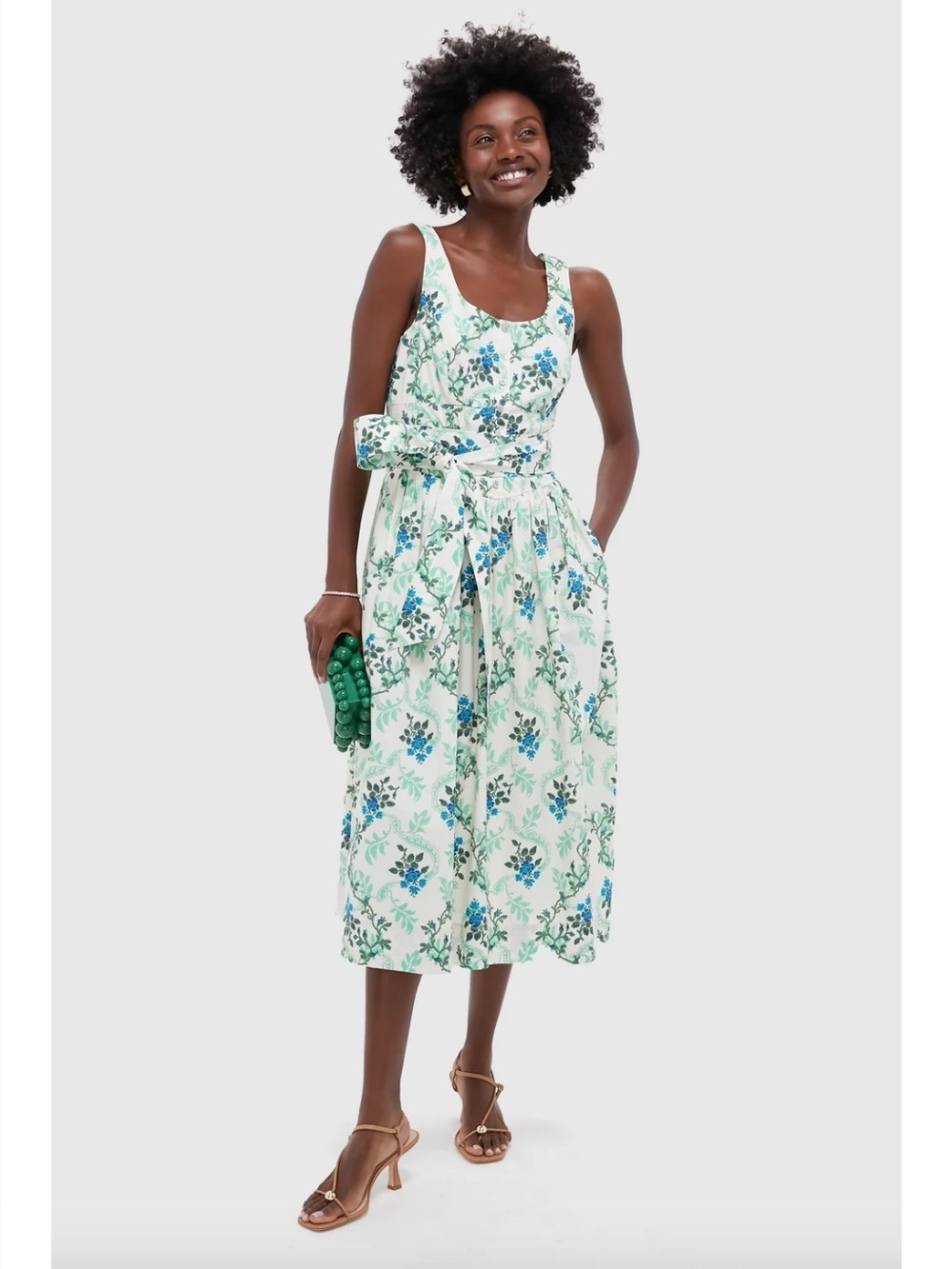 Tuckernuck Cerulean Vine Cotton Poplin Sophie Dress